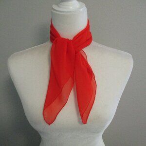 1960s orange silk scarf